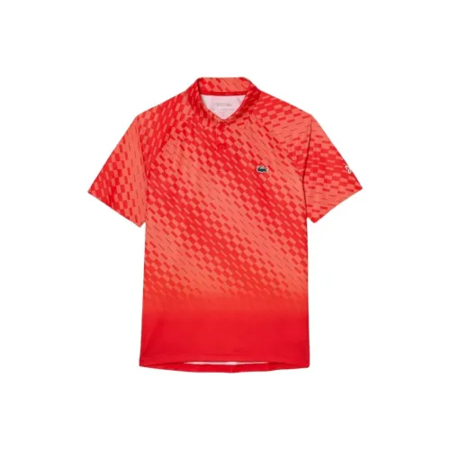 LACOSTE Djokovic Collaboration Red Men's Polo