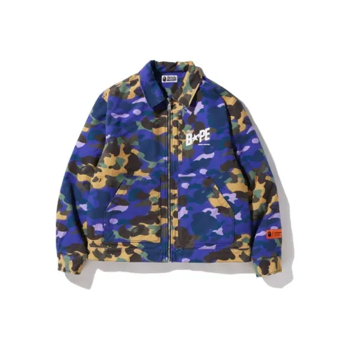 A BATHING APE x HERON PRESTON Bape X HERON PRESTON Co Branded Куртки Пальто Унисекс Фиолетовый
