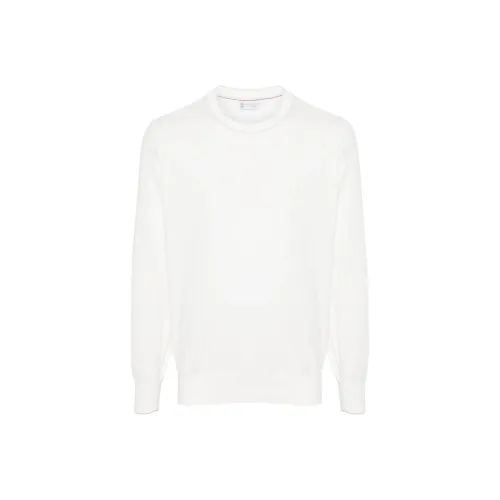 BRUNELLO CUCINELLI Белый Мужской Трикотаж