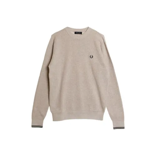 FRED PERRY Серый Мужской Трикотаж