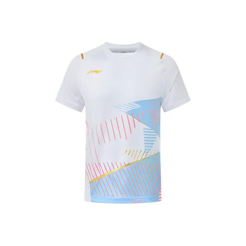 Подкладка Badminton series T Рубашка Мужская Стандартная Белая