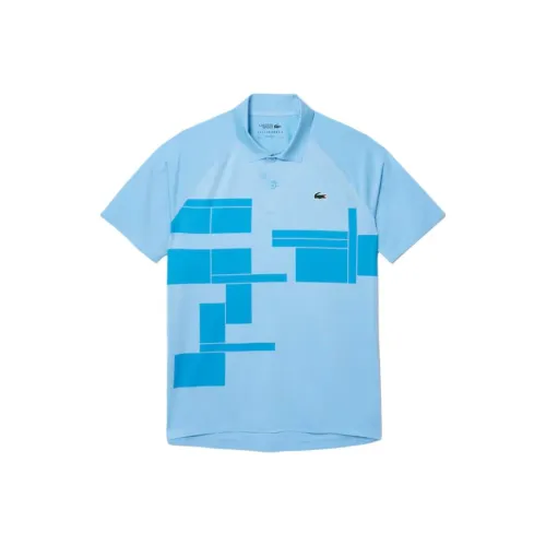 LACOSTE Collaboration x NOVAK DJOKOVIC Мужское Поло Светло-Синий