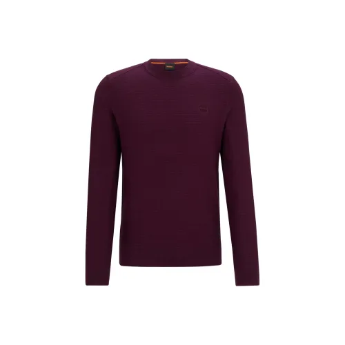 Hugo Boss Темно-фиолетовые Мужские Свитера
