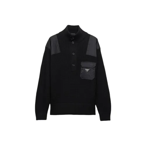 PRADA Мужские черные свитеры