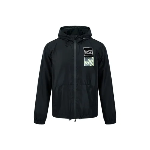 EMPORIO ARMANI EA7 SS22 Куртки и Пальто Мужской Черный