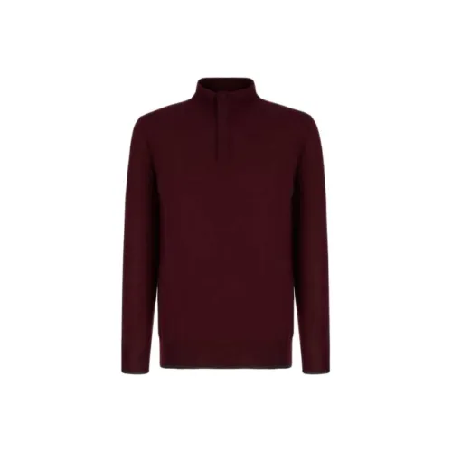 Canali Мужские Свитера Бордового Цвета