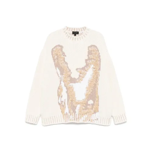 LACOSTE SS25 Жаккард Логотип Свитер Мужской Экрю