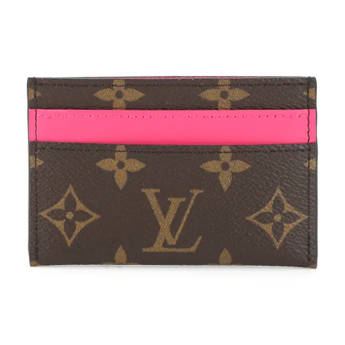 LOUIS VUITTON Кожа Держатель для карт Стандартный Унисекс Коричневый и Розовый