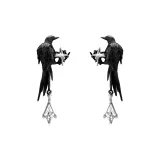 Серьги-гвоздики "Raven" - Белый