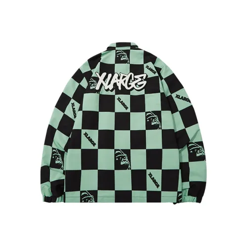 XLARGE совместная модель Свободный крой Куртка Унисекс Зеленый