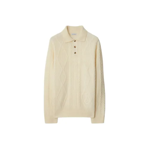 Burberry FW24 Polo Мужское Бежевое