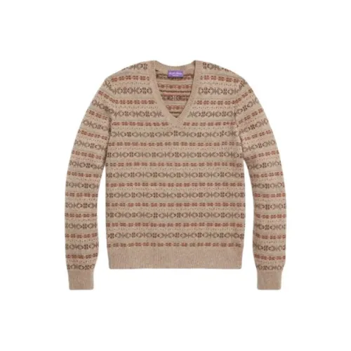 Polo Ralph Lauren Fair Isle кашемировый свитер с V-образным вырезом мужской цвет тауповый