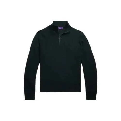 Ralph Lauren Purple Label Текстурированный Silk Cotton Quarter Zip Свитер Мужской Зеленый
