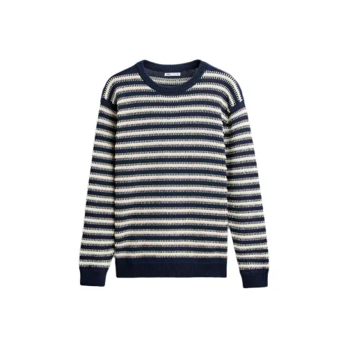 ZARA Морской синий Мужской Трикотаж