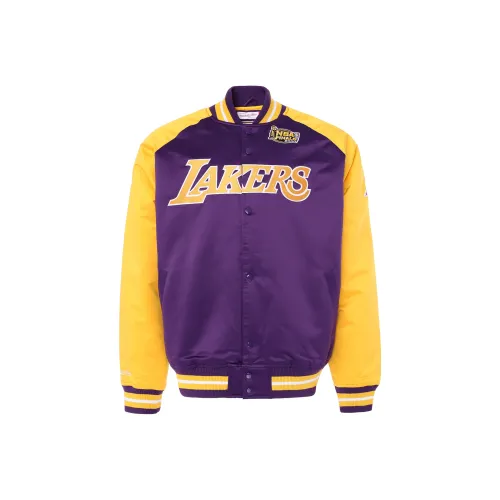Mitchell Ness Фиолетово-желтая унисекс куртка