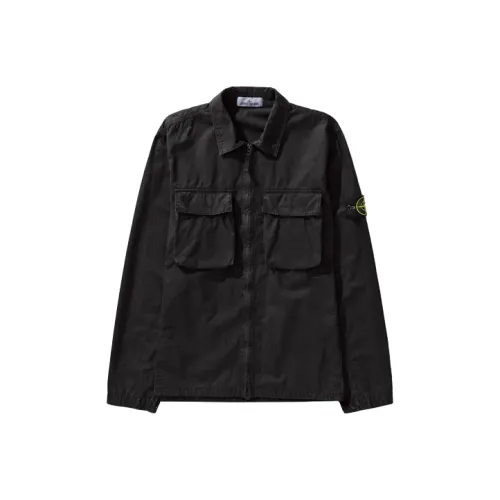 STONE ISLAND Черные Мужские Куртки