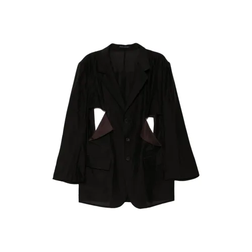 Yohji Yamamoto Бизнес-костюм Пальто Мужской Черный