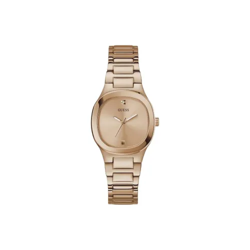 GUESS Наручные часы Кварцевый механизм Ремешок из нержавеющей стали 30 мм Розовое золото Циферблат Женские часы