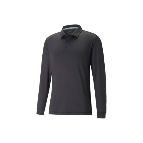 PUMA Мужская поло рубашка черного цвета