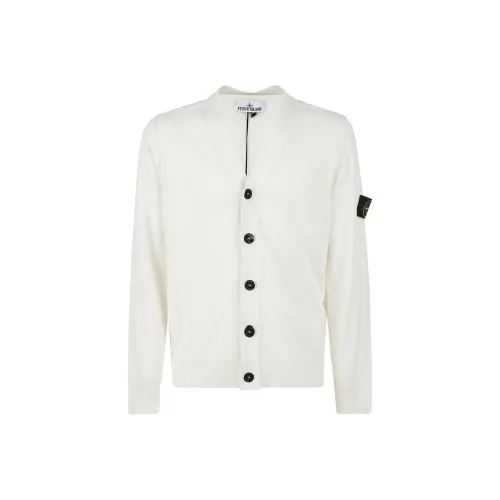 STONE ISLAND Белый Мужской Трикотаж
