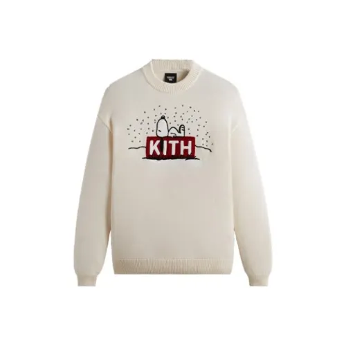 Kith Peanuts Co Бренд Экрю Унисекс Свитеры