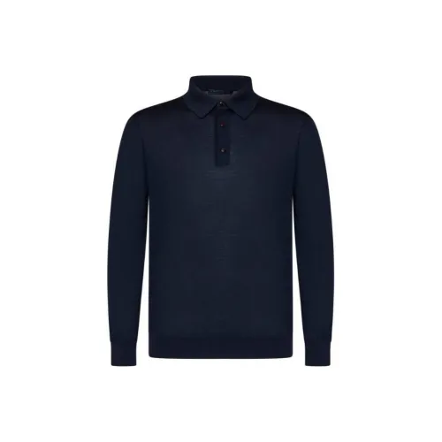 KITON Поло Мужское Темно-синий