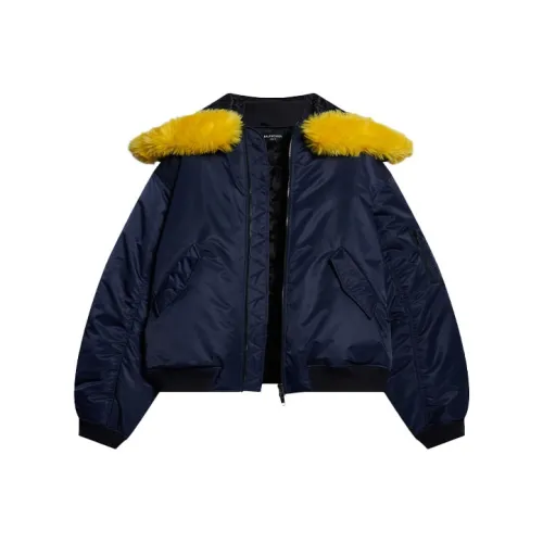 Balenciaga FW21 Хлопковый пуховик Пальто Мужской Синий