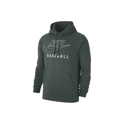 nike SwooshClub FW24 Флис Американский Толстовка Мужской Винтажный зеленый