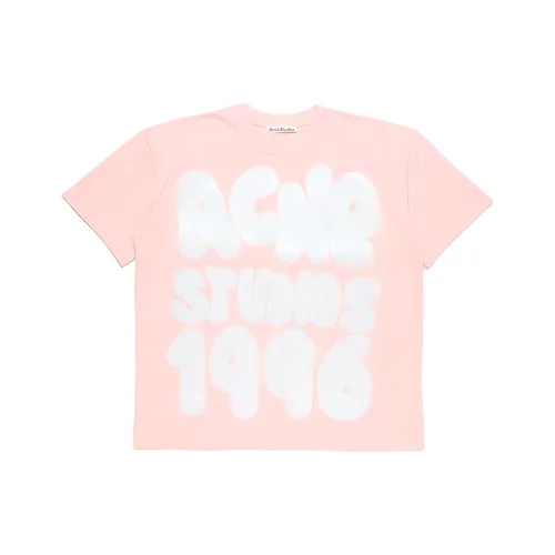 ACNE STUDIOS SS25 Розовый Унисекс Т-рубашки