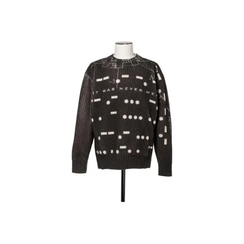Sacai совместный бренд Черные мужские свитеры