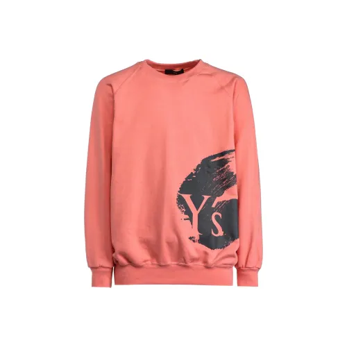 Yohji Yamamoto Кораллово-розовые унисекс свитшоты
