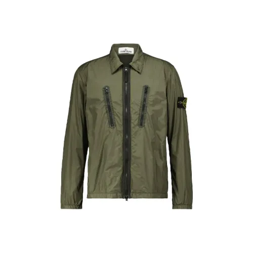 Stone Island Зеленый Мужской Куртки
