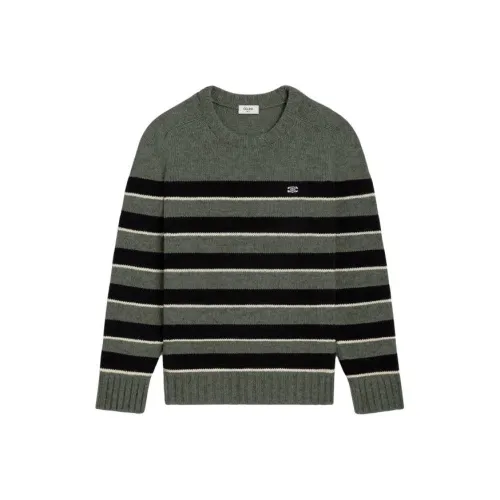 CELINE Зеленые Мужские Свитера