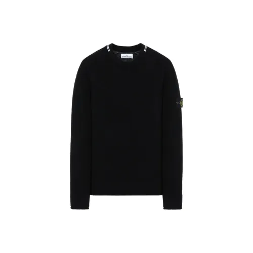 STONE ISLAND Мужские черные свитеры