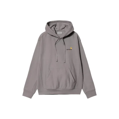 Carhartt WIP FW24 R Fullscreen С капюшоном American Script Толстовка Унисекс Темно-серый