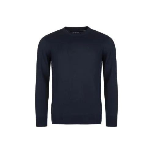 BARBOUR Pima Cotton Round Neck Sweater Men's Navy Blue BARBOUR Pima хлопок круглый вырез свитер мужской морской синий
