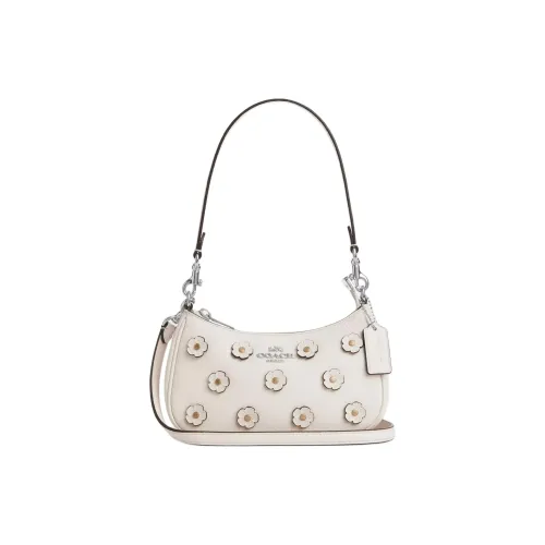 COACH Teri Кожа Сумка Сумка через плечо Сумка через плечо Мини Женская Бежевая