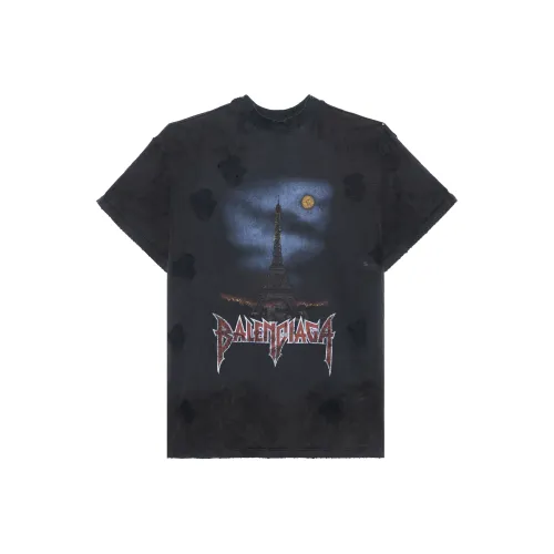 Balenciaga T-Shirt Loose Fit Unisex Black Баленсиага T-рубашка свободного кроя унисекс черная