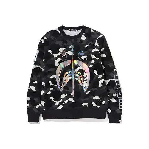 A BATHING APE CITY CAMO Shark Crewneck Sweater Men's