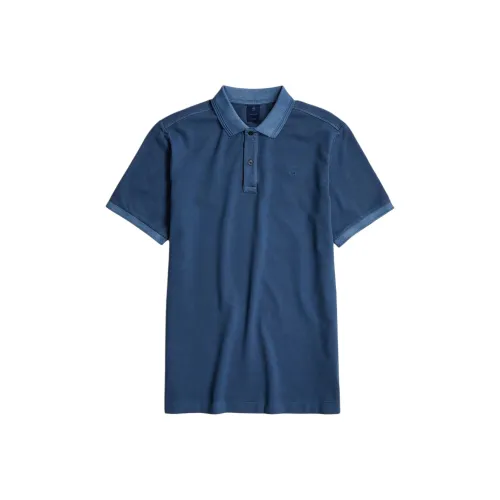 STAR RAW Морская синяя мужская поло