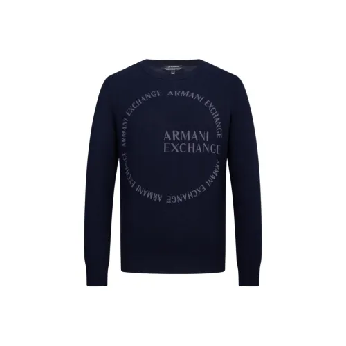 ARMANI EXCHANGE Трикотаж Мужской Темно-синий