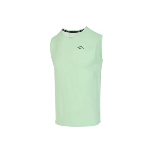 nike Бег Майка Мужская Светло-Зеленая