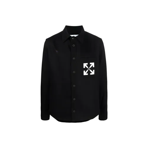 OFF Белый SS22 Рубашка Мужская Черная