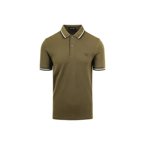 FRED PERRY Поло Мужское Темно-Зеленое