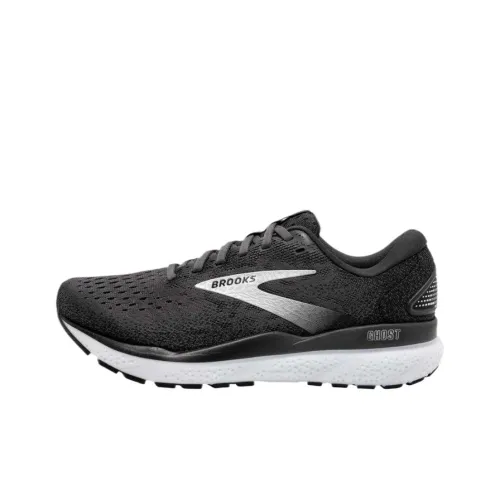 Brooks Ghost 16 Амортизаторы Slip-resistant устойчивые к истиранию низкий топ беговые кроссовки Женские Черные