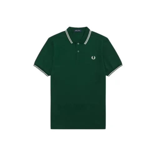 FRED PERRY Поло Мужское Зеленое