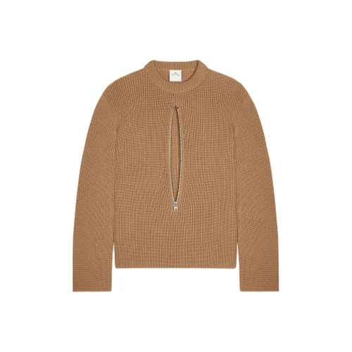 COURREGES FW24 ZIPPED Твэд Шерстяной Свитер Унисекс Цвет Ирис Ирис