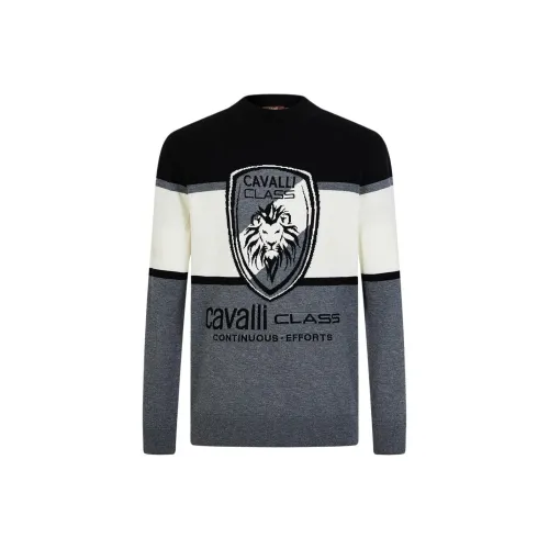 Cavalli Class Свитер Мужской Черный Серый