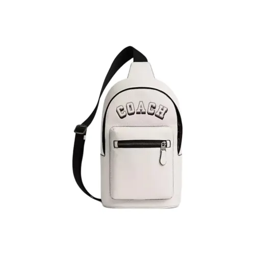 COACH West Pebble Leather Crossbody Bag Men's White