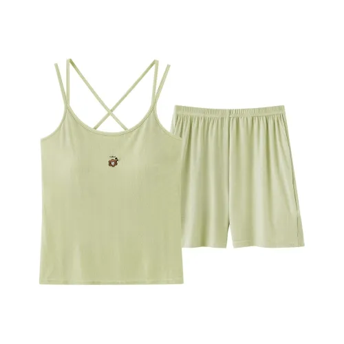 XIAFENYAN Пижамный комплект женский фруктовый зеленый